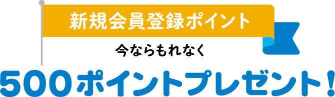 500ポイントプレゼント！